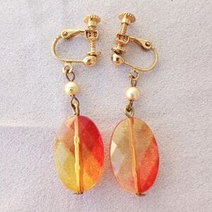 Sunset Gradient Gold-Toned Drop Earrings